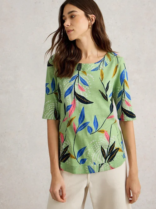 T-Shirt Weaver aus Jersey - Green Pr - 40 Bild 1