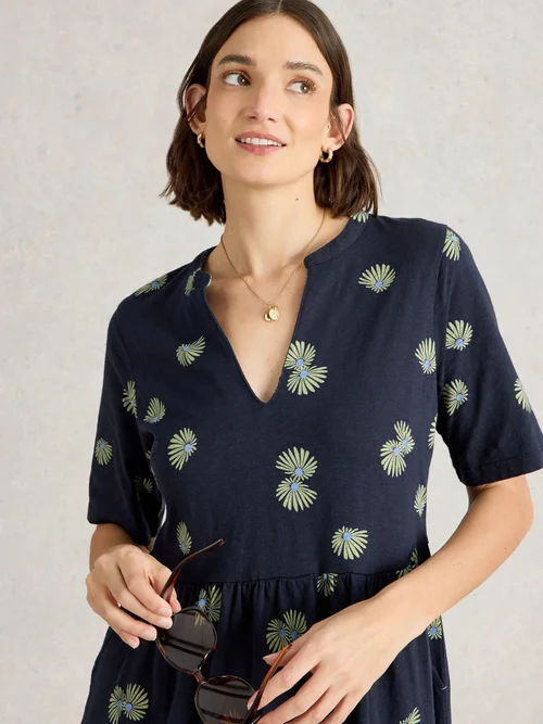 Jerseykleid Thea - Navy Pr - 50/R Bild 3