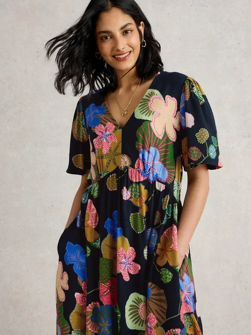 Midikleid Lucy - Navy Multi - 52/R Bild 3