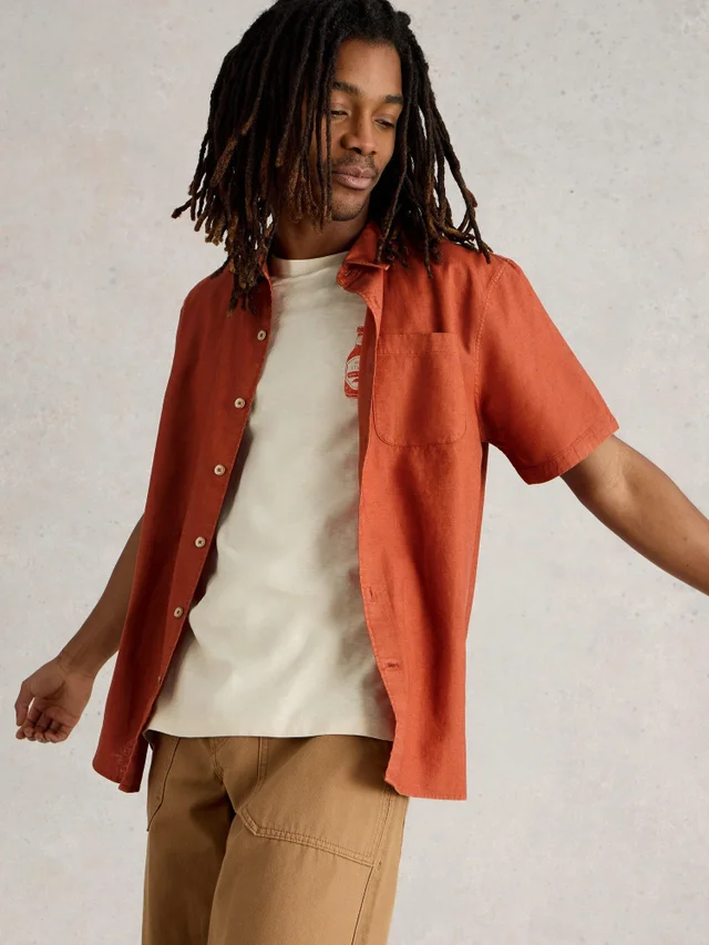 Kurzarmhemd Ely aus Leinen & Bio-Baumwolle