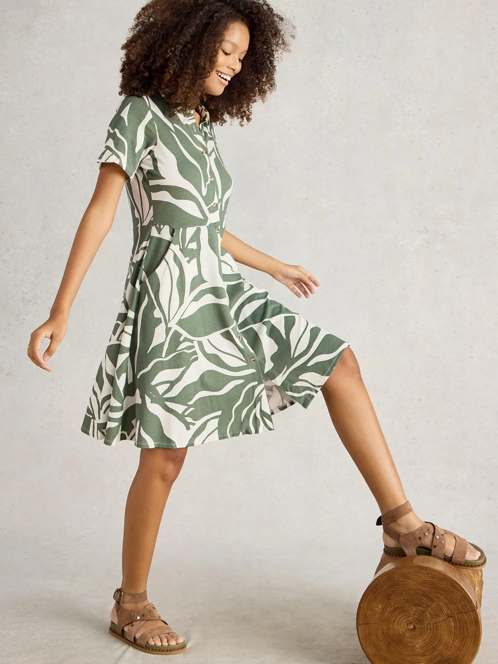 Blusenkleid Ria aus Jersey - Green Pr - 52/R Bild 1