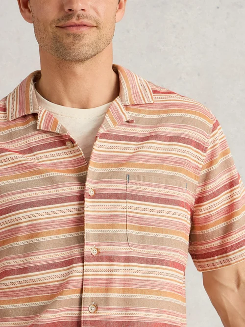 Gestreiftes Kurzarmhemd - Red Mlt - XXL Bild 3