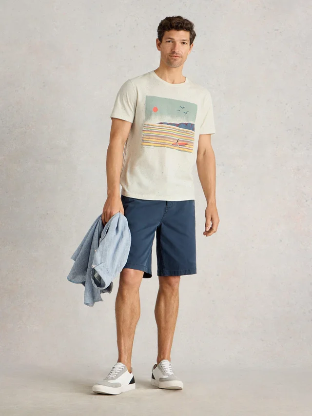 T-Shirt Abersoch mit Surfergrafik