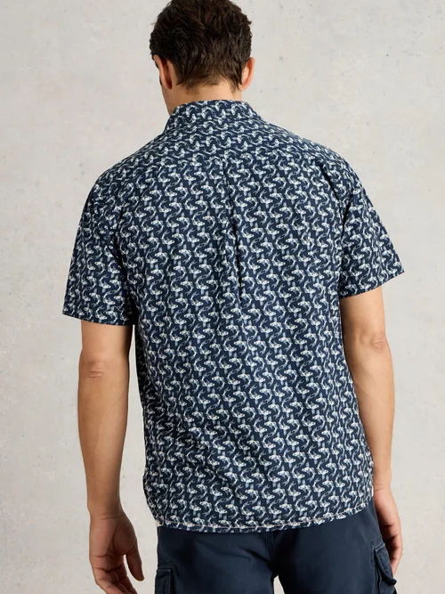 Hemd Finsbury mit Koi Karpfen Print - Navy Pr - XXL Bild 4