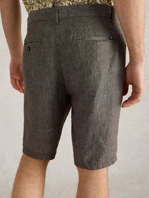 Chinoshorts aus Leinen - Khaki Grn - 40/R Bild 4