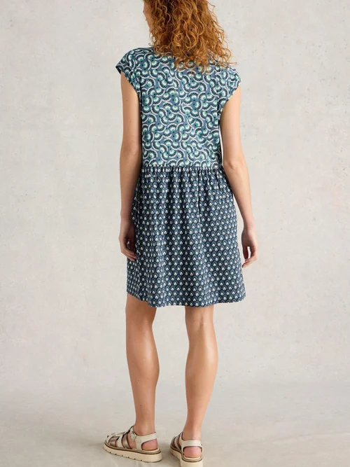 Hemdblusenkleid Everly aus Jersey - Navy Multi - 52/R Bild 4