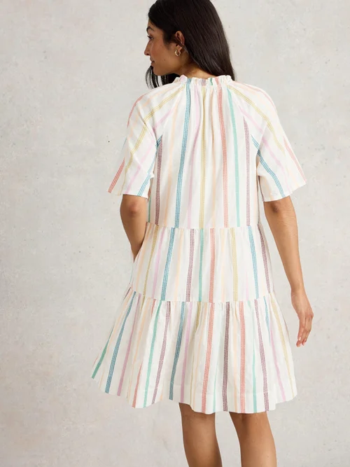 Gestreiftes Kleid Sophia - Nat Mlt - 42/R Bild 4