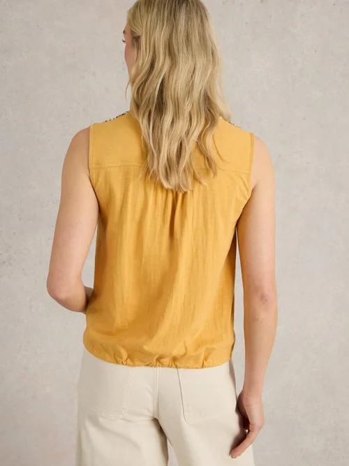 Ärmellose Bluse Tulip - Mid Yellow - 46 Bild 4