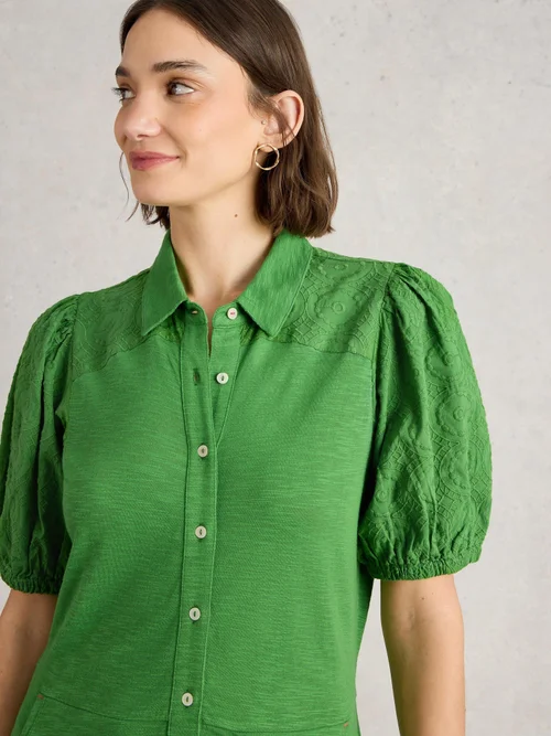 Besticktes Kleid Rua - Mid Green - 48/R Bild 3