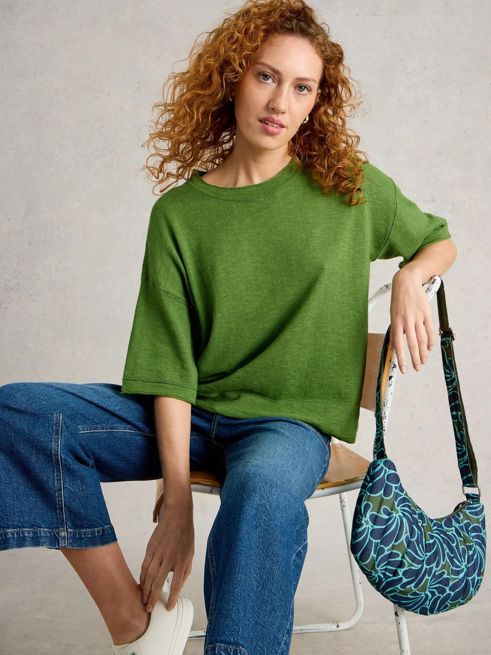 Top Kate aus Leinenmischung - Brt Green - 52 Bild 1