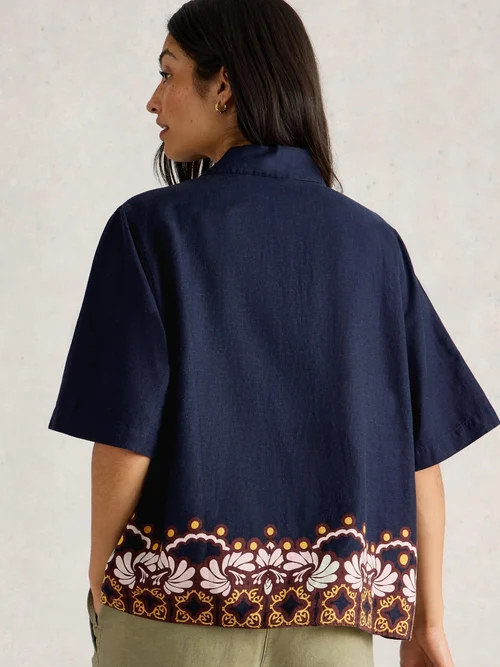 Urlaubsbluse Bella - Navy Multi - 48 Bild 4