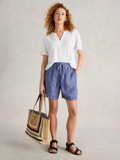 Leinen-Shorts Belle - Blue Mlt - 52 Bild 2
