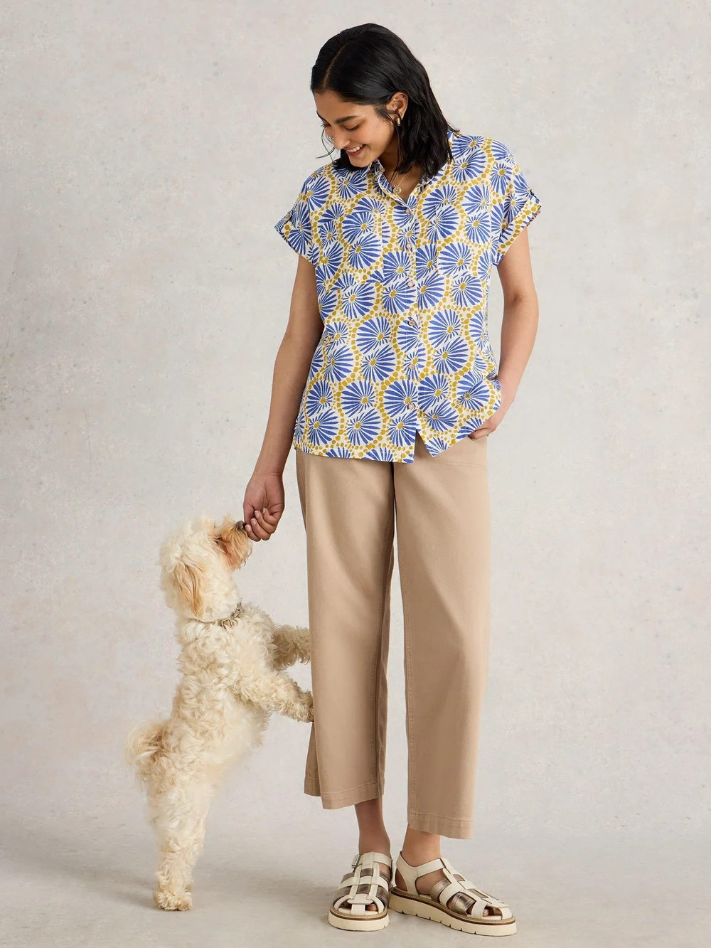 Bluse Ellie aus Bio-Baumwolle - Blue Pr - 52 Bild 1