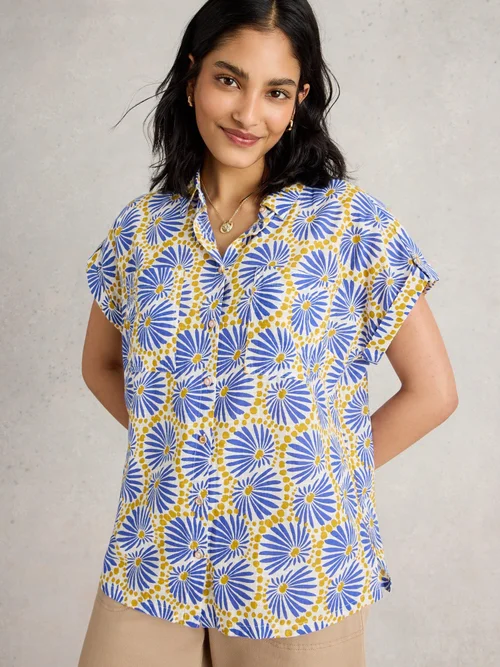 Bluse Ellie aus Bio-Baumwolle - Blue Pr - 42 Bild 2