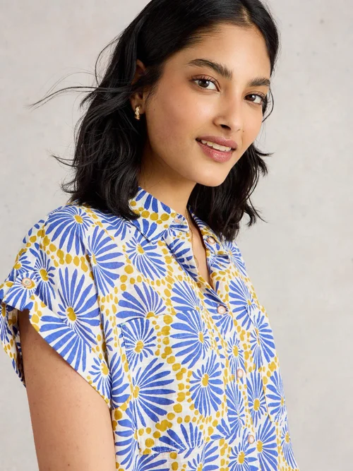 Bluse Ellie aus Bio-Baumwolle - Blue Pr - 42 Bild 3