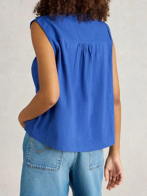 Top Isla aus Materialmix - Brt Blue - 52 Bild 4