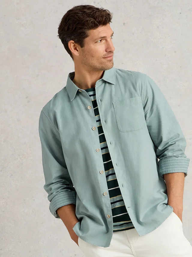 Langarmhemd Ely aus Leinen & Bio-Baumwolle