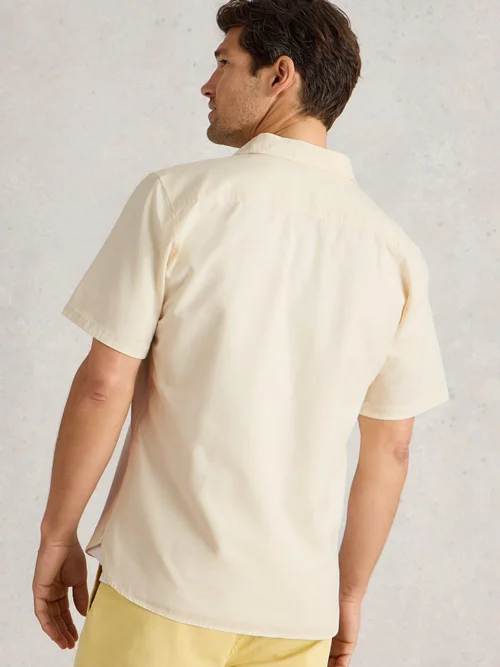 Kurzarmhemd Ely aus Leinen & Bio-Baumwolle - Nat White - XXXL Bild 4