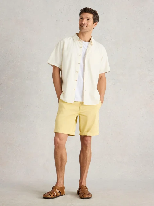 Chino-Shorts aus Bio-Baumwolle - Lgt Yellow - 40/R Bild 2