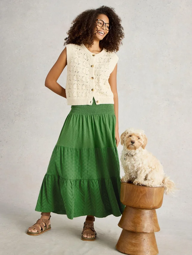 Maxirock Marissa mit Stickerei