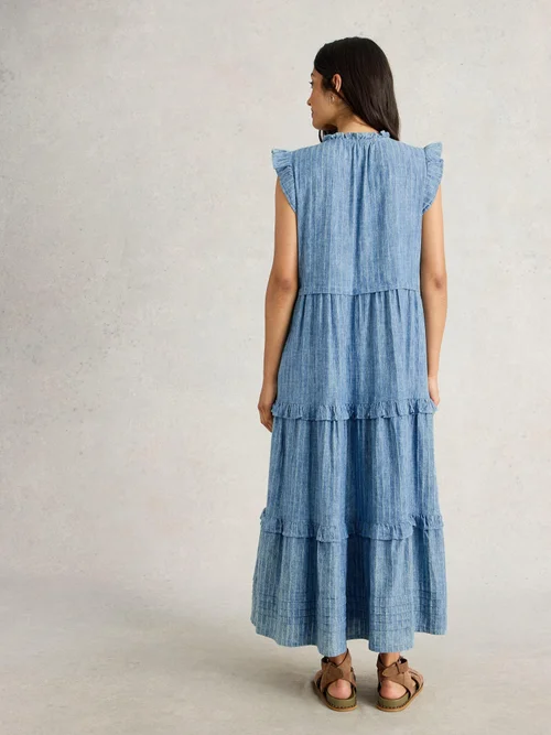Gestreiftes Maxikleid Rosie - Blue Mlt - 40/R Bild 4