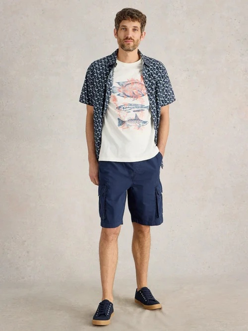 T-Shirt Abersoch mit Fisch-Motiv - White Pr - S Bild 2