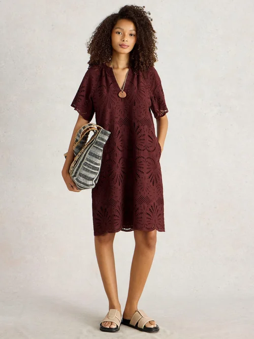 Kleid Lindsay aus Lochspitze - Dk Red - 52/R Bild 2