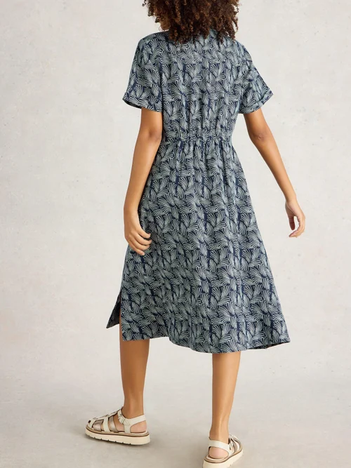 Leinenkleid Iris - Navy Pr - 52/R Bild 4