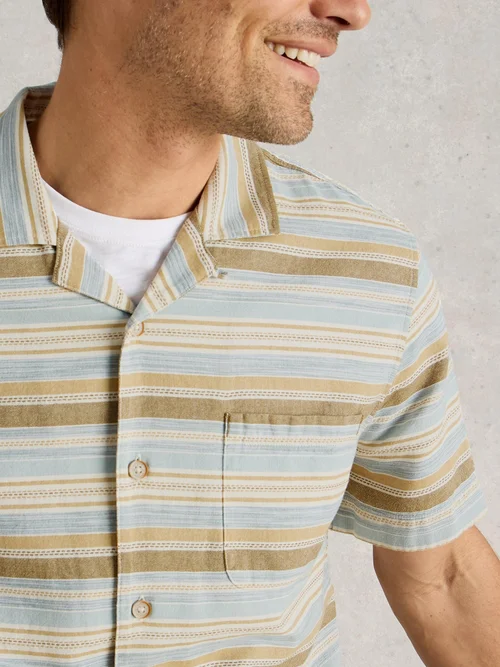 Gestreiftes Kurzarmhemd - Blue Mlt - XXL Bild 3