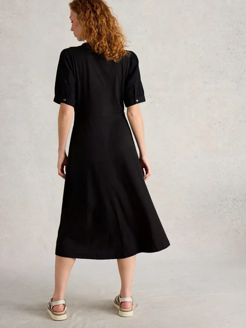Jerseykleid Megan mit Lochspitze - Pure Blk - 34/R Bild 4