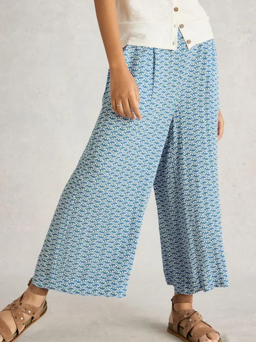 Culotte Lisette mit Knittereffekt - Blue Pr - 52/R Bild 3