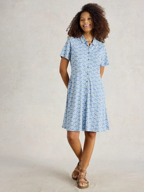 Blusenkleid Ria aus Jersey - Blue Pr - 52/R Bild 2