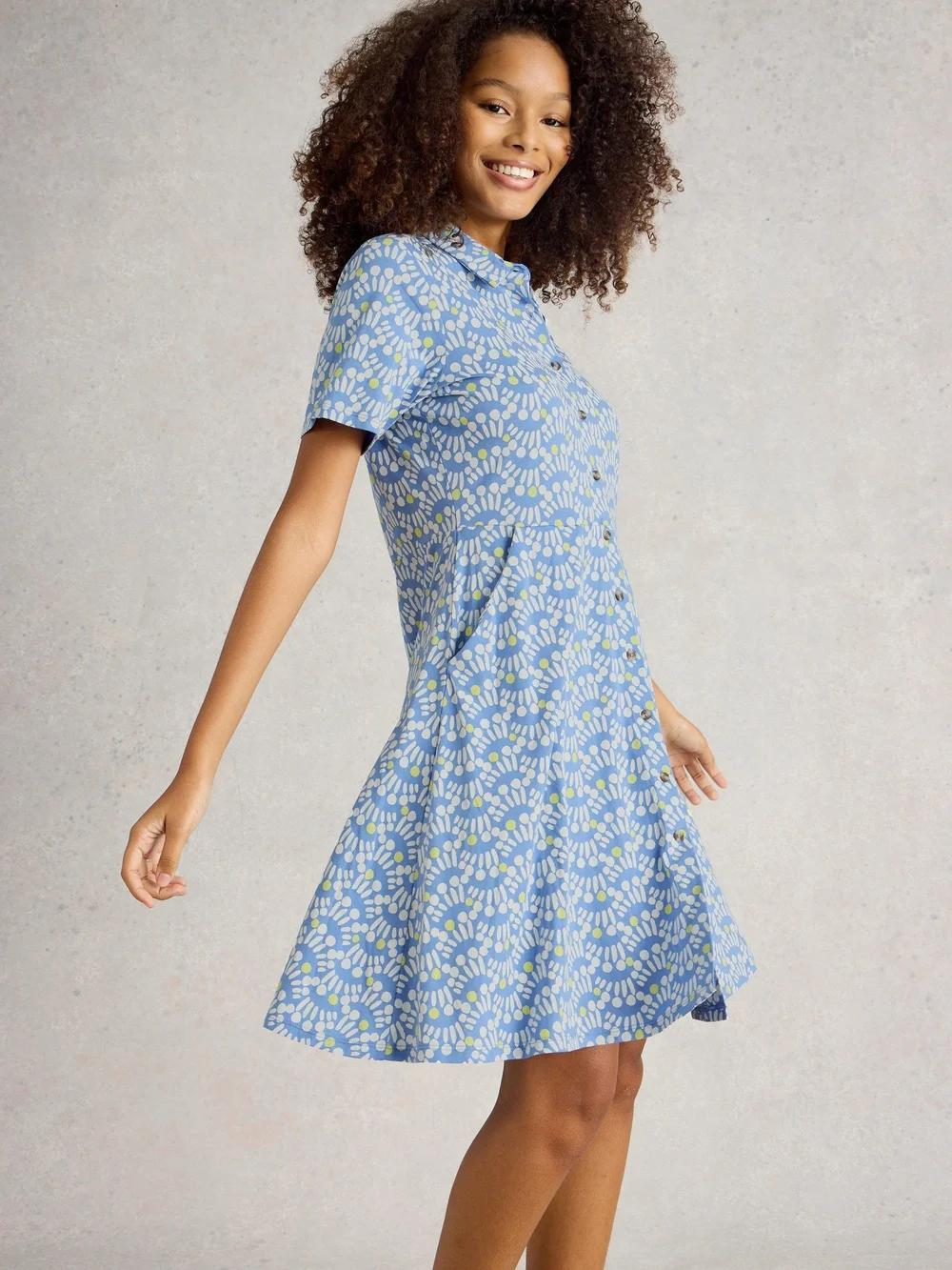 Blusenkleid Ria aus Jersey - Blue Pr - 52/R Bild 1