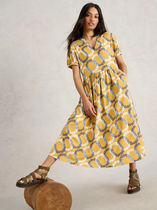 Jerseykleid Leah - Yellow Mlt - 52/R Bild 1