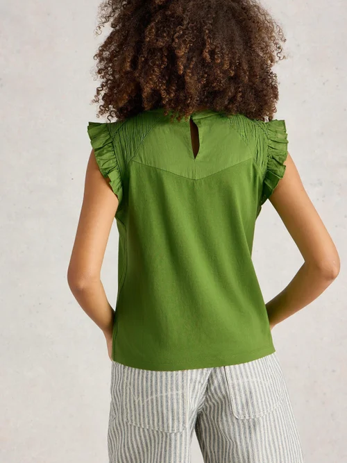Top Paige aus Materialmix - Brt Green - 50 Bild 4