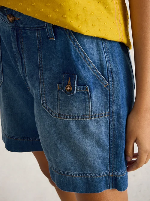 Jeansshorts Mollie mit Cargotasche - Dk Denim - 52/R Bild 3