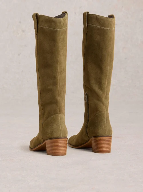 Wildlederstiefel Izzy - Khaki Grn - 41 Bild 4