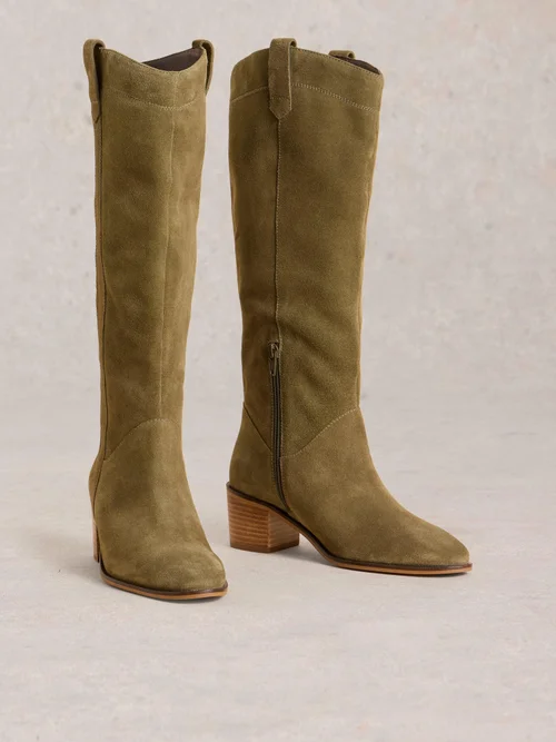 Wildlederstiefel Izzy - Khaki Grn - 41 Bild 2