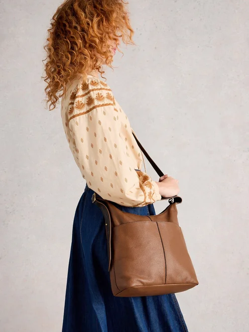 Crossbody-Tasche Sophia aus Leder - Mid Tan - EINHEITSGRÖSSE Bild 2
