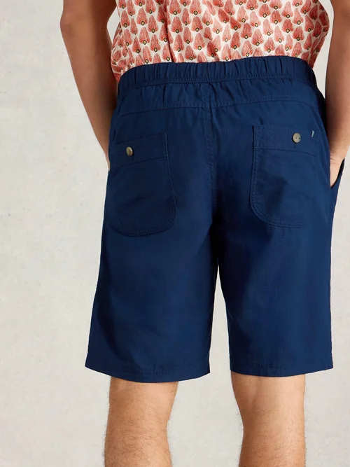 Shorts aus Leinenmischung - Dark Navy - 38/R Bild 4