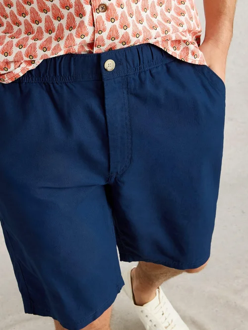 Shorts aus Leinenmischung - Dark Navy - 38/R Bild 3