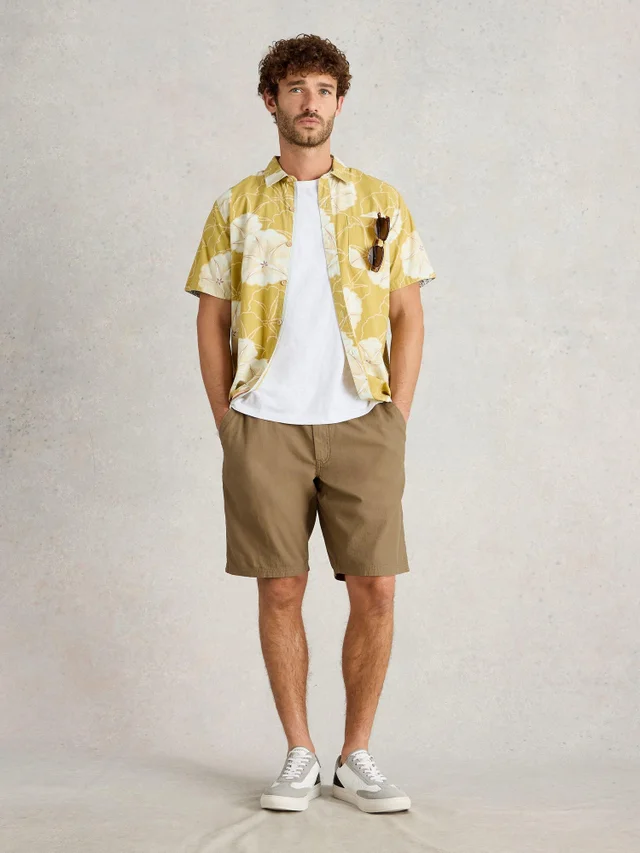 Shorts aus Leinenmischung