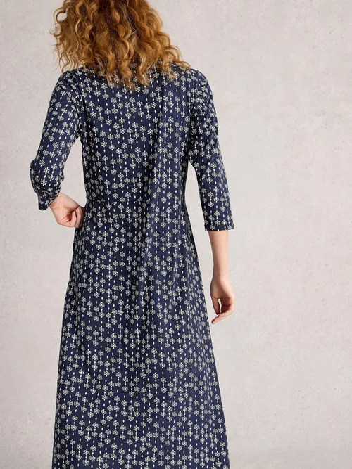 Blusenkleid Rua aus Jersey - Navy Pr - 52/R Bild 4