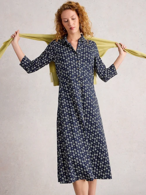 Blusenkleid Rua aus Jersey - Navy Pr - 52/R Bild 3