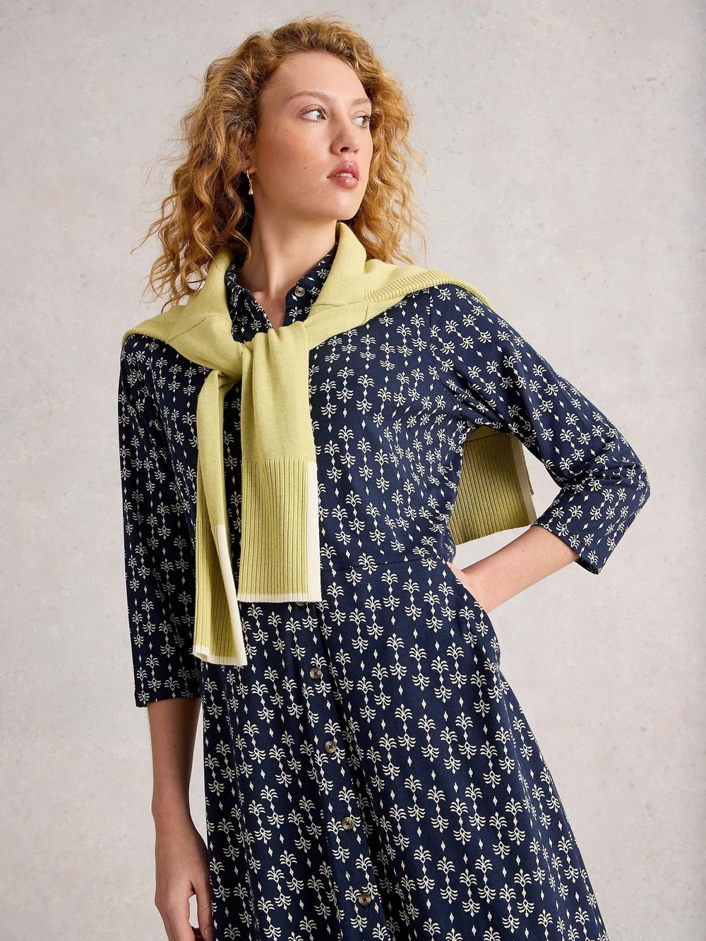 Blusenkleid Rua aus Jersey - Navy Pr - 52/R Bild 1
