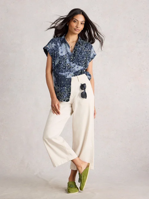 Bluse Ellie aus Bio-Baumwolle - Blue Mlt - 50 Bild 2