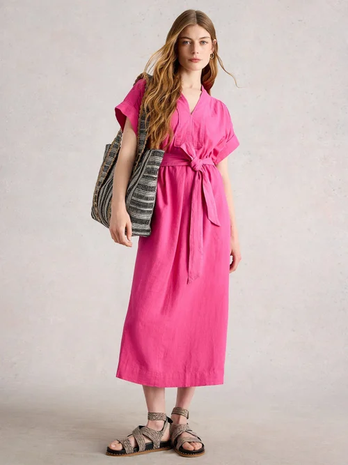 Kleid Marianne aus Leinenmischung - Brt Pink - 44/R Bild 2