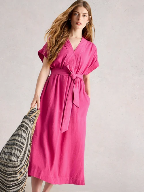 Kleid Marianne aus Leinenmischung - Brt Pink - 44/R Bild 3