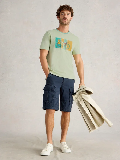 T-Shirt Abersoch mit Bike-Motiv - Green Pr - XXL Bild 2