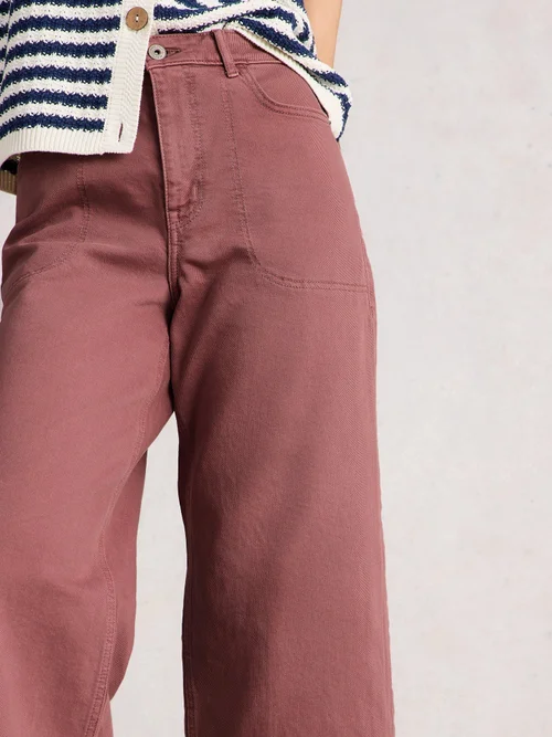 7/8-Jeans Tia mit weitem Bein - Mid Pink - 50/R Bild 3